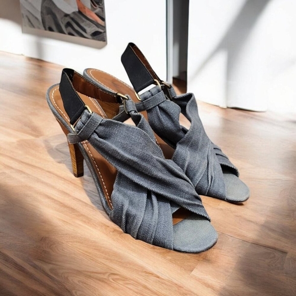 Lanvin Jean And Wooden High Heels Size EU 40/ US 9.5 - Picture 10 of 12